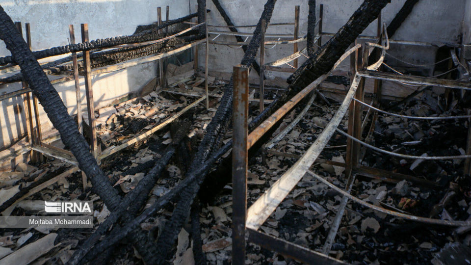 آتش سوزی کمپ ترک اعتیاد در لنگرود