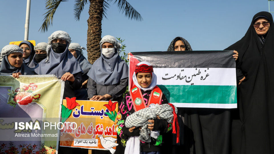 راهپیمایی مردم سراسر کشور در حمایت از کودکان و زنان مظلوم غزه 