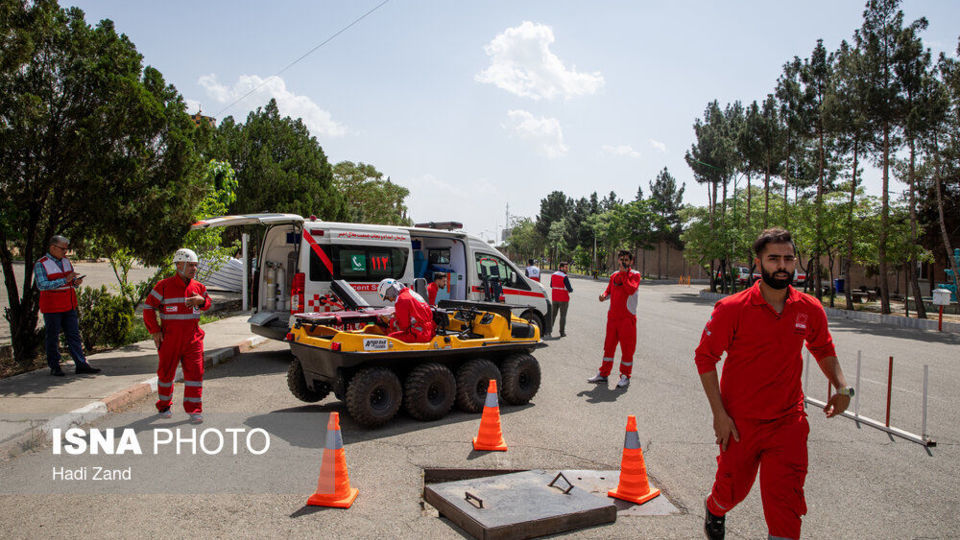 مانور سازمان امداد و نجات و مدیرت بحران
