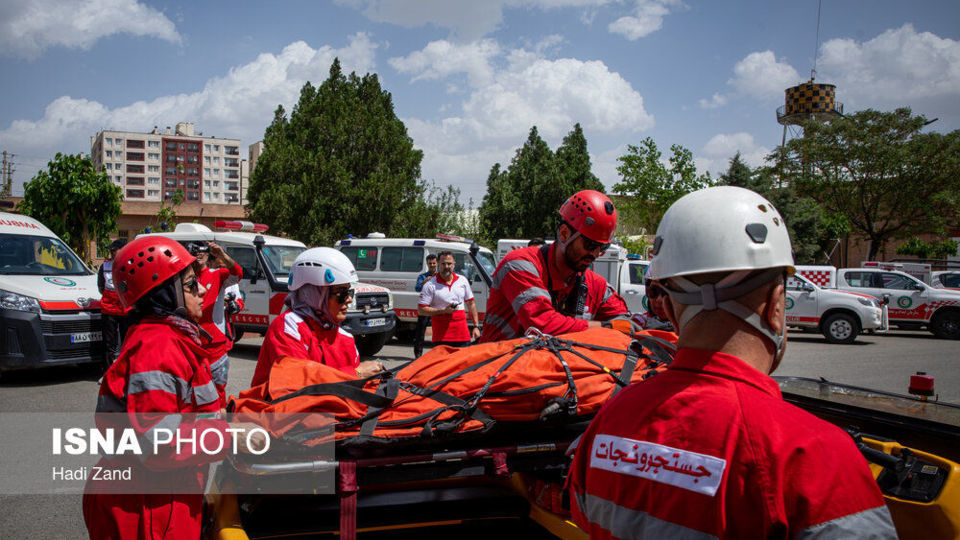 مانور سازمان امداد و نجات و مدیرت بحران