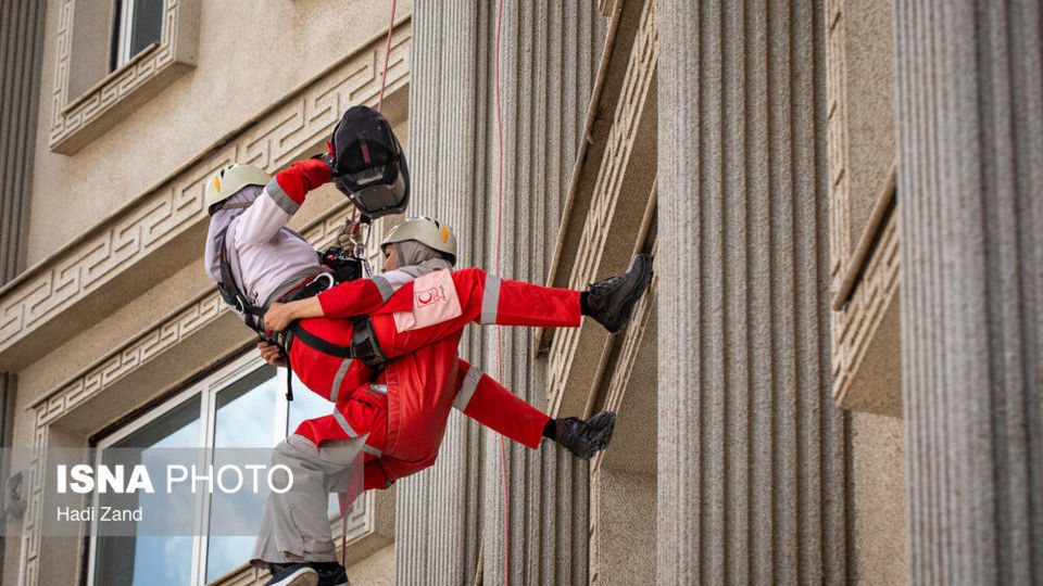 مانور سازمان امداد و نجات و مدیرت بحران