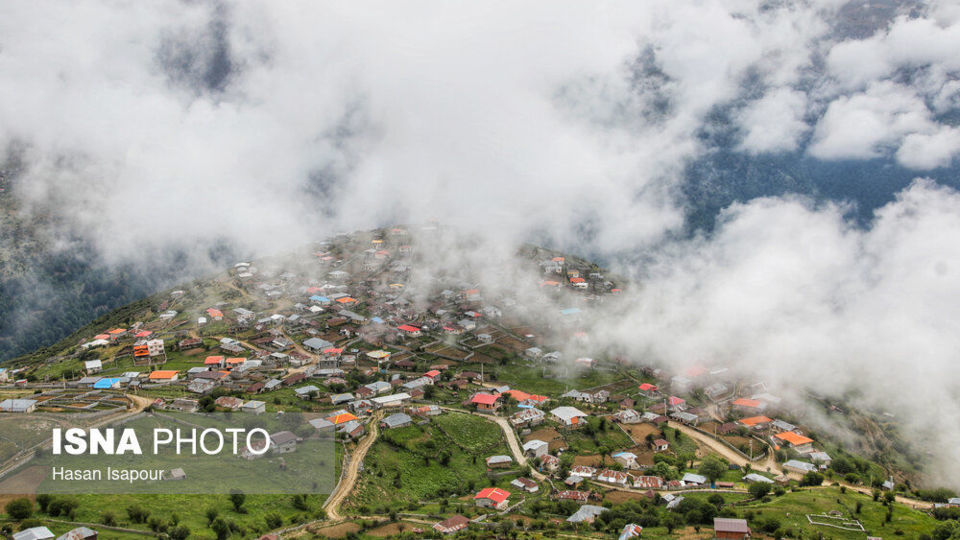 روستای «اِسپِرِز» سوادکوه بر فراز ابرها