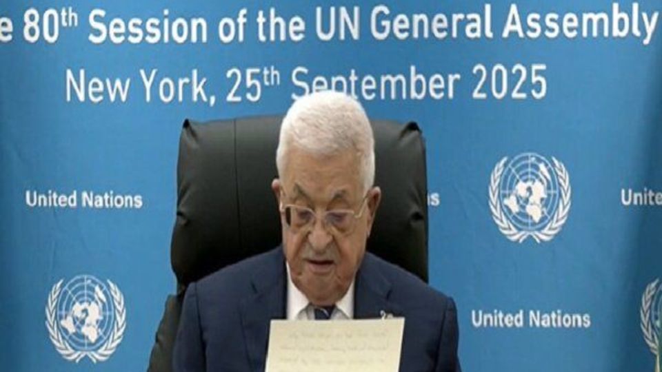 رئیس تشکیلات خودگردان فلسطین در سخنرانی ویدئو کنفرانس در مجمع عمومی سازمان ملل گفت: آنچه اسرائیل در غزه انجام می دهد صرفا تجاوزگری نیست، بلکه جنایت نسل کشی و جنایت علیه بشریت است. رئیس تشکیلات خودگردان فلسطین در سخنرانی ویدئو کنفرانس در مجمع عمومی سازمان ملل گفت: آنچه اسرائیل در غزه انجام می دهد صرفا تجاوزگری نیست، بلکه جنایت نسل کشی و جنایت علیه بشریت است.