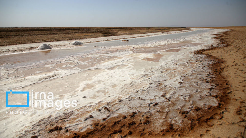 برداشت نمک در دل کویر برداشت نمک در دل کویر