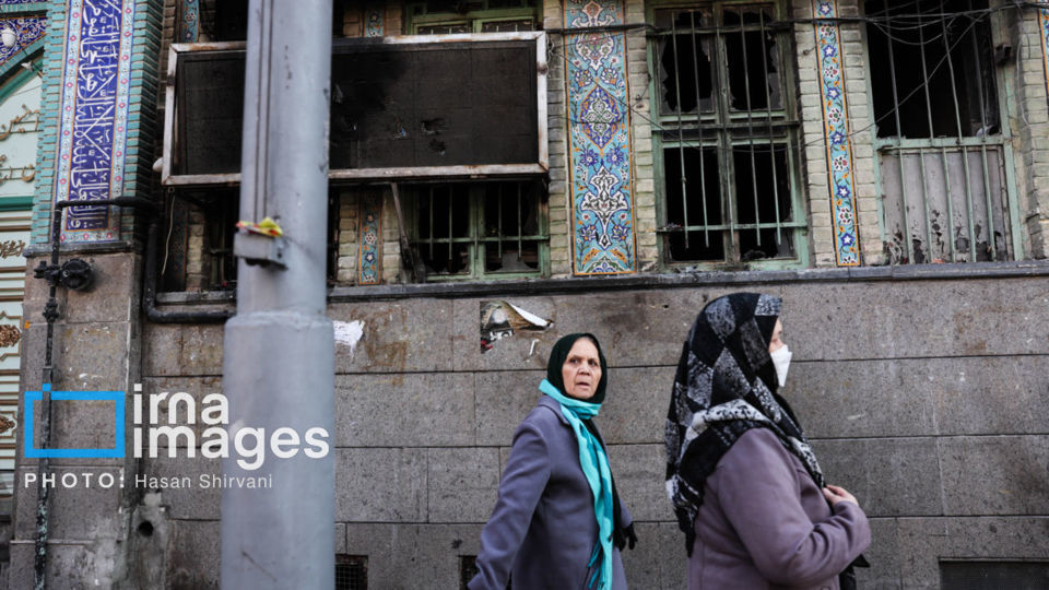 تخریب و آتش‌سوزی اموال شخصی و عمومی در تهران