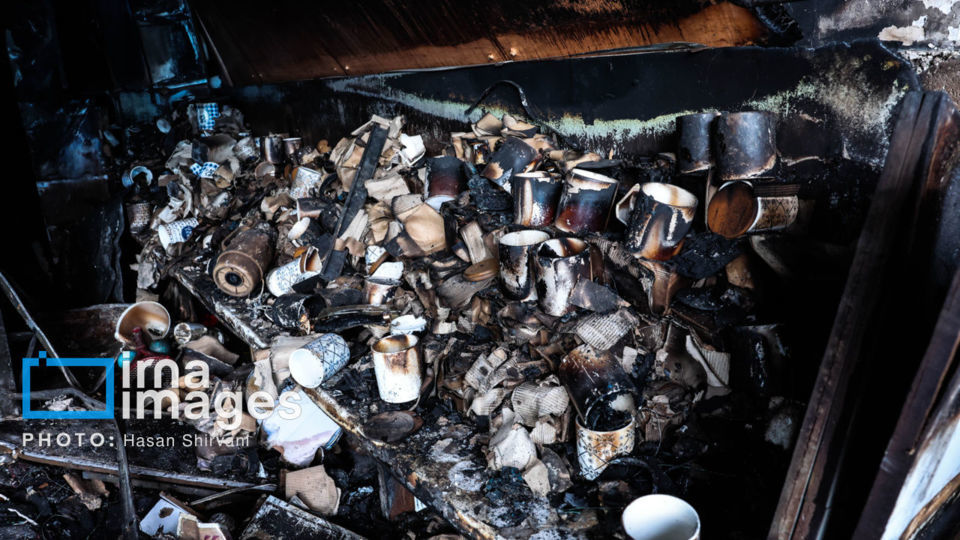 تخریب و آتش‌سوزی اموال شخصی و عمومی در تهران