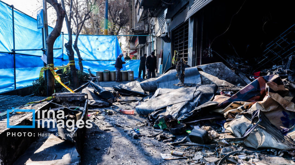 تخریب و آتش‌سوزی اموال شخصی و عمومی در تهران