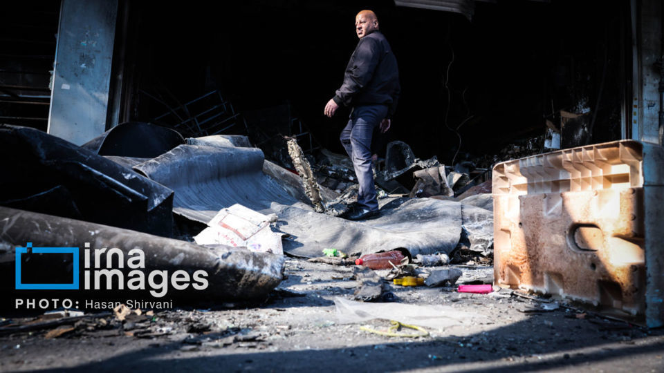 تخریب و آتش‌سوزی اموال شخصی و عمومی در تهران