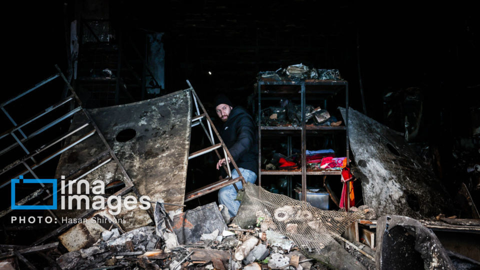 تخریب و آتش‌سوزی اموال شخصی و عمومی در تهران
