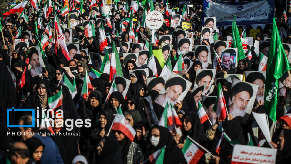 تجمع همبستگی ملی و تشییع شهدای امنیت در سراسر کشور