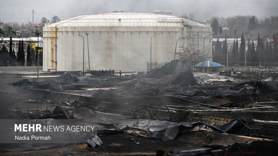 تجاوز آمریکایی - صهیونیستی به انبار نفت در کرج