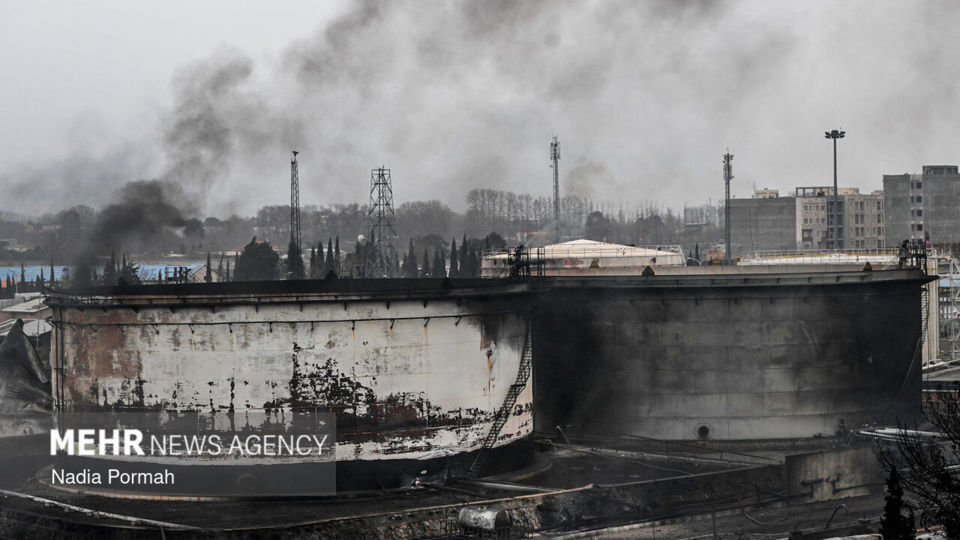 تجاوز آمریکایی - صهیونیستی به انبار نفت در کرج