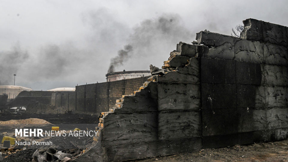 تجاوز آمریکایی - صهیونیستی به انبار نفت در کرج