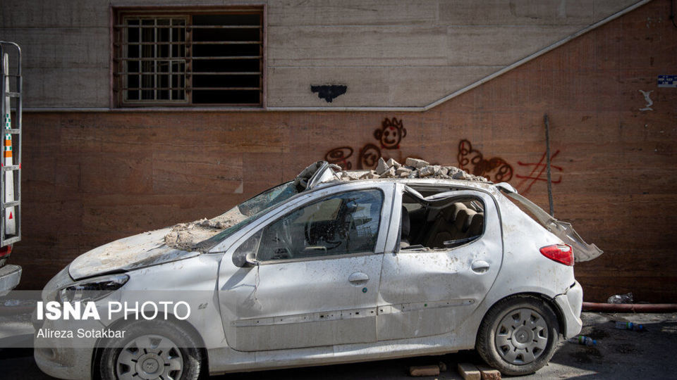 خسارات ناشی از تجاوز آمریکا و رژیم صهیونیستی به منطقه مسکونی - تهران