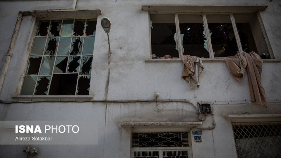 خسارات ناشی از تجاوز آمریکا و رژیم صهیونیستی به منطقه مسکونی - تهران