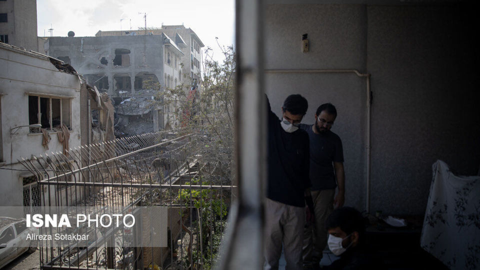 خسارات ناشی از تجاوز آمریکا و رژیم صهیونیستی به منطقه مسکونی - تهران