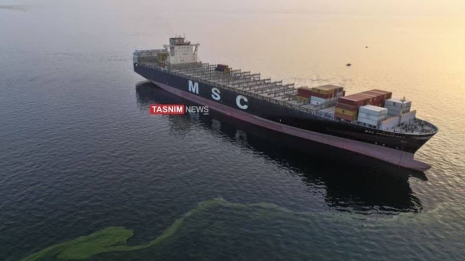 توقیف کشتی کانتینری MSC متعلق به رژیم صهیونیستی توسط سپاه