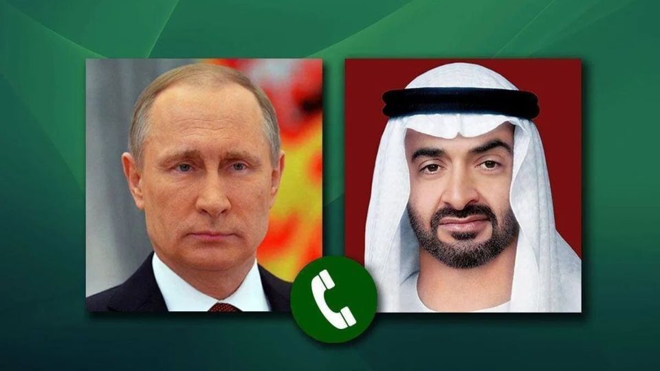 تاکید پوتین و رئیس امارات بر راهحل دیپلماتیک مسائل منطقه تاکید پوتین و رئیس امارات بر راهحل دیپلماتیک مسائل منطقه