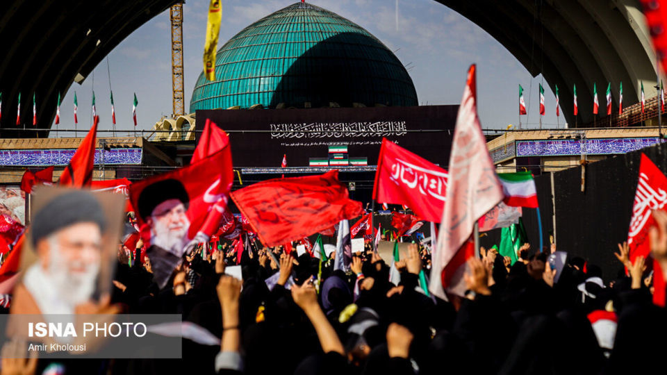 مراسم وداع با رهبر شهید انقلاب در مصلی تهران/۱