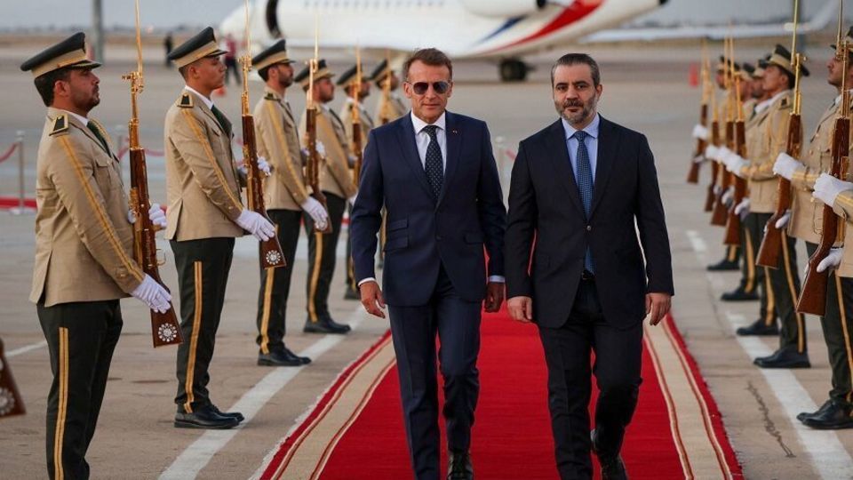 مکرون وارد دمشق شد مکرون وارد دمشق شد