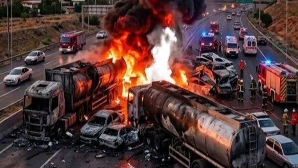 جانباختن ۱۰ شهروند سنندجی در آتشسوزی تانکر سوخت جانباختن ۱۰ شهروند سنندجی در آتشسوزی تانکر سوخت
