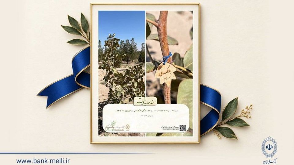 کاشت ۹۸ نهال به مناسبت ۹۸ سالگی بانک ملی ایران کاشت ۹۸ نهال به مناسبت ۹۸ سالگی بانک ملی ایران