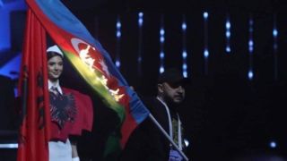 آتش زدن پرچم جمهوری آذربایجان در مسابقات ورزشی به میزبانی ارمنستان