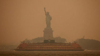 آتش‌سوزی در کانادا، مه نارنجی در نیویورک