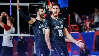 پیروزی مقتدرانه تیم ملی والیبال ایران برابر آلمان 