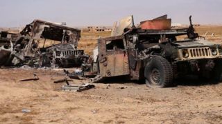 انهدام کاروان تجهیزات آمریکا در مرکز عراق