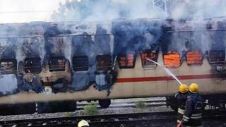 ۵۹ کشته و زخمی در پی وقوع آتش‌سوزی در قطاری در هندوستان