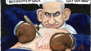 اخراج کاریکاتوریست روزنامه گاردین برای کشیدن کاریکاتور نتانیاهو