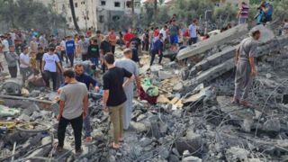 تصاویر دردناک کودکان مجروح حملات بامداد امروز صهیونیست‌ها به نوار غزه