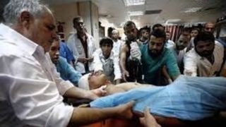 تصاویر وضعیت اتاق عمل بیمارستان‌های غزه | عمل جراحی بدون بیهوشی!
