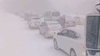 مسدود شدن جاده‌های روسیه در اثر یخبندان بی‌سابقه