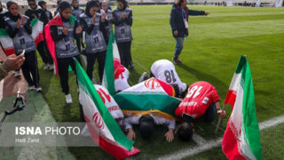 تشییع پیکر ملیکا محمدی بازیکن تیم ملی فوتبال بانوان ایران در استادیوم آزادی