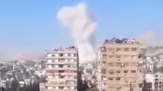 فعال شدن صدای پدافند دفاعی سوریه در حومه دمشق