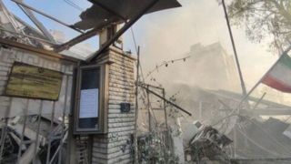 نخستین تصاویر از داخل سفارت ایران بعد از حمله هوایی