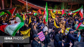 تجمع اعتراضی مردم تهران در محکومیت حمله رژیم صهیونیستی به کنسولگری ایران در سوریه