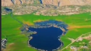  دریاچه‌ زیبای بَرم اَلوان در شهرستان بهمئی