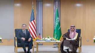 وزیران خارجه عربستان و آمریکا درباره تحولات غزه گفت و گو کردند