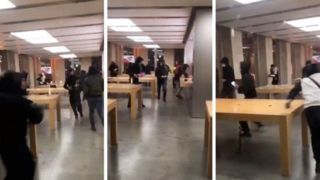 غارت فروشگاه اپل لندن در روز روشن! غارت فروشگاه اپل لندن در روز روشن!