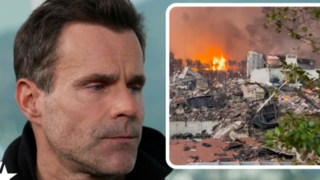 بازگشت ستاره هالیوود به خانه خاکستر شدهاش در لس آنجلس بازگشت ستاره هالیوود به خانه خاکستر شدهاش در لس آنجلس