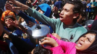 صف غذا در غزه