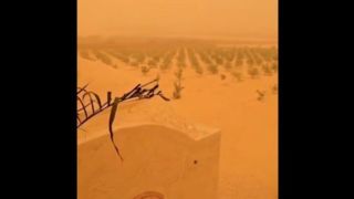 مناظر مریخی از طوفان گرد و غبار در مصر