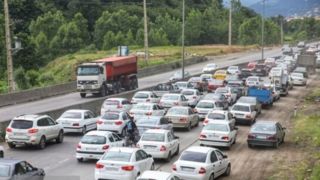 ترافیک نیمه سنگین در محور چالوس/ تردد در هراز روان است  