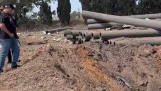 ویدیویی از گودال ایجاد شده در اثر حمله موشکی ایران به اسرائیل