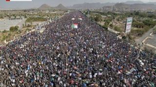 شعارهای «خاص و پرصلابت» یمنی‌ها در حمایت از ایران