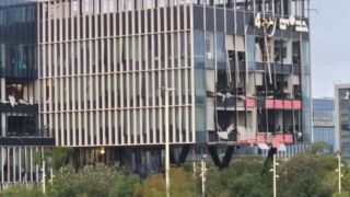 تصاویری از آتش سوزی پس از حمله موشکی ایران تصاویری از آتش سوزی پس از حمله موشکی ایران