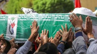 تصاویر تشییع فرمانده حفاظت اطلاعات بسیج در سلسله